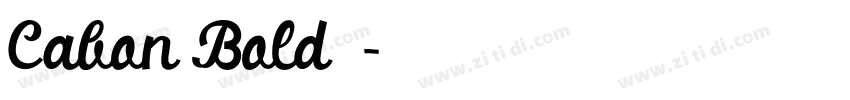 Cabon Bold粗体字体转换